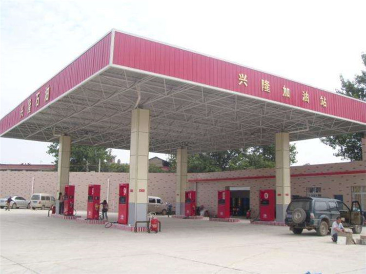 新郑加油站钢结构网架案例9